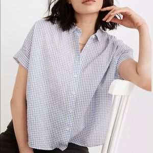 Madewell Seersucker shirt, Gingham check, size S